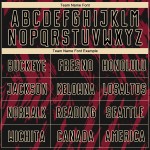 Maglia da calcio personalizzata Crimson Black-City Cream con stampa a sublimazione Maglia da calcio personalizzata Crimson Black-City Cream con stampa a sublimazione