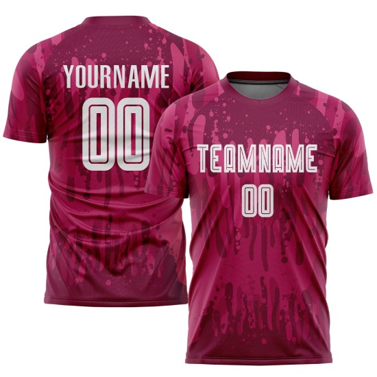 Maglia da calcio personalizzata Crimson White Away Sublimation Maglia da calcio personalizzata Crimson White Away Sublimation