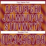 Maglia da calcio personalizzata con stampa a sublimazione Crimson Gold-White Line Maglia da calcio personalizzata con stampa a sublimazione Crimson Gold-White Line
