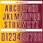 Maglia da calcio personalizzata con stampa a sublimazione Crimson Gold-White Gradient Line Maglia da calcio personalizzata con stampa a sublimazione Crimson Gold-White Gradient Line