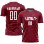 Maglia da calcio personalizzata Crimson White Sublimation Maglia da calcio personalizzata Crimson White Sublimation