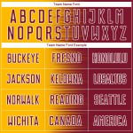 Maglia da calcio personalizzata con stampa a sublimazione Crimson Gold-White Gradient Line Maglia da calcio personalizzata con stampa a sublimazione Crimson Gold-White Gradient Line
