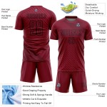 Maglia da calcio personalizzata Crimson Black Geometric Shapes Sublimation Maglia da calcio personalizzata Crimson Black Geometric Shapes Sublimation