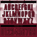 Maglia da calcio personalizzata Crimson Black Geometric Shapes Sublimation Maglia da calcio personalizzata Crimson Black Geometric Shapes Sublimation