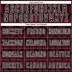 Maglia da calcio personalizzata Crimson Black-White con forme geometriche astratte stampate a sublimazione Maglia da calcio personalizzata Crimson Black-White con forme geometriche astratte stampate a sublimazione