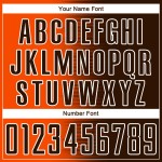 Maglia da calcio personalizzata con stampa a sublimazione con gradiente marrone-arancio-bianco Maglia da calcio personalizzata con stampa a sublimazione con gradiente marrone-arancio-bianco
