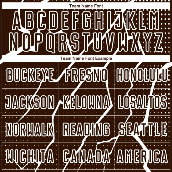 Maglia da calcio personalizzata con sublimazione Brown White Lightning Maglia da calcio personalizzata con sublimazione Brown White Lightning