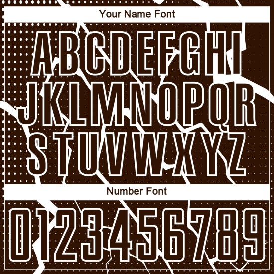 Maglia da calcio personalizzata con sublimazione Brown White Lightning Maglia da calcio personalizzata con sublimazione Brown White Lightning