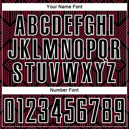 Maglia da calcio personalizzata Crimson Black-White con forme geometriche astratte stampate a sublimazione Maglia da calcio personalizzata Crimson Black-White con forme geometriche astratte stampate a sublimazione