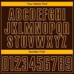Maglia da calcio personalizzata con stampa a sublimazione marrone-oro Maglia da calcio personalizzata con stampa a sublimazione marrone-oro