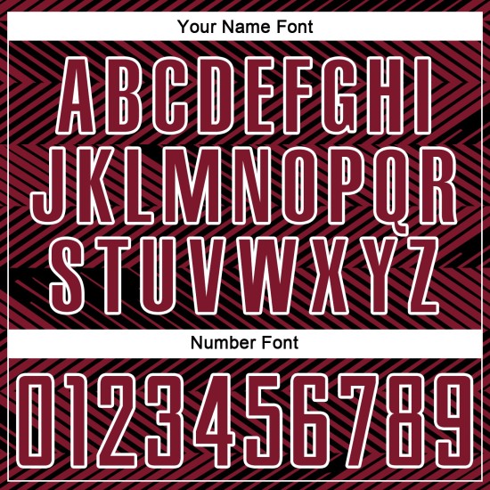 Maglia da calcio personalizzata Crimson Black-White Line stampata a sublimazione Maglia da calcio personalizzata Crimson Black-White Line stampata a sublimazione