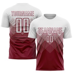 Maglia da calcio personalizzata Crimson White Sublimation